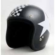 ジェットヘルメット CS-212 ブラック/ホワイトチェッカー フリーサイズ