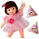 やわらかお肌の2歳のぽぽちゃん お花のチュールレイヤードワンピ