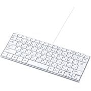 キーボード 有線 テンキーなし USB A コンパクト スリム パンタグラフ 日本語配列(JIS) ホワイト SKB-SL18WN