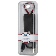 Leather Date Cable MicroUSB Black