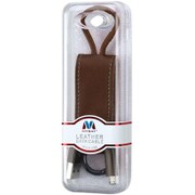 Leather Date Cable MicroUSB Brown