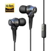 マイク付き ハイレゾ対応 Inner ear headphones BLACK HP-NHA21K