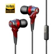 マイク付き ハイレゾ対応 Inner ear headphones RED HP-NHA21R