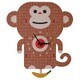 モダンムース 3D 壁掛け振り子時計 PCPEN022 Monkey