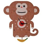 モダンムース 3D 壁掛け振り子時計 PCPEN022 Monkey