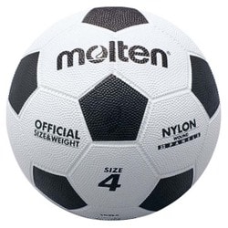 亀甲ゴムサッカーボール F4W 白×黒 4号 [ゴムサッカーボール]