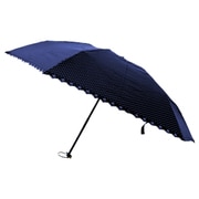 8805 レディース 折畳傘 ドット ネイビー 50cm