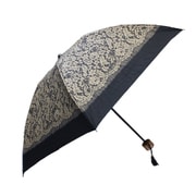 03AKS-1206BK レディース 折畳傘 晴雨兼用 ブラック 50cm