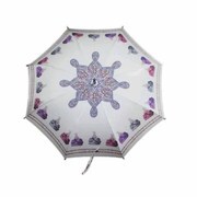 03AKS-QSRD001A レディース 長傘 晴雨兼用 ホワイト 55cm