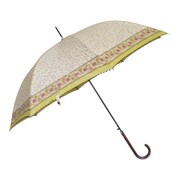 JV-491B [婦人用雨傘 エスニックボーダープリント ジャンプ長傘 60cm グリーン]