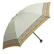 JV-491D [婦人用雨傘 エスニックボーダープリント 折りたたみ傘 55cm オレンジ]