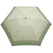 JV-491D [婦人用雨傘 エスニックボーダープリント 折りたたみ傘 55cm グリーン]