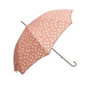 JV-492B [婦人用雨傘 にじみドットプリント ジャンプ長傘 60cm ピンク]