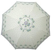 JV-427B [婦人用雨傘 フラワーリボンプリント ジャンプ長傘 60cm ネイビー]