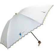8206WH レディース 折畳傘 晴雨兼用 ホワイト 50cm