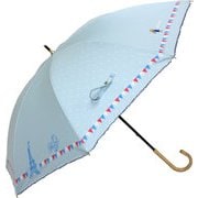 8207SX レディース 長傘 晴雨兼用 サックス 47cm