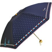 8208NV レディース 折畳傘 晴雨兼用 ネイビー 50cm