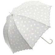 10536 レディース 長傘 晴雨兼用 グレー 58cm