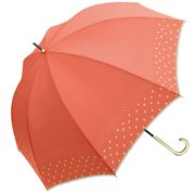 10539 レディース 長傘 晴雨兼用 コーラルピンク 58cm