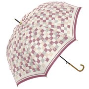 10547 レディース 長傘 晴雨兼用 レッド 55cm