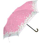 10526 レディース 折畳傘 晴雨兼用 ピンク 50cm