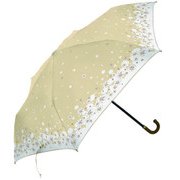 10527 レディース 折畳傘 晴雨兼用 ベージュ 50cm