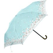 10528 レディース 折畳傘 晴雨兼用 ブルー 50cm