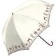 38600 レディース 折畳傘 晴雨兼用 オフホワイト 50cm