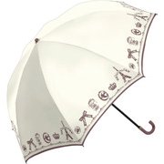 38600 レディース 折畳傘 晴雨兼用 オフホワイト 50cm
