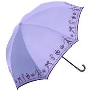 38602 レディース 折畳傘 晴雨兼用 パープル 50cm