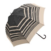 33768 レディース 長傘 晴雨兼用 ベージュ 58cm