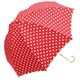 38637 レディース 長傘 晴雨兼用 レッド 58cm