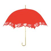 39949 レディース 長傘 晴雨兼用 レッド 58cm