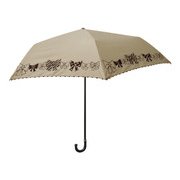 39645 レディース 折畳傘 晴雨兼用 ベージュ 50cm