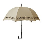 39671 レディース 長傘 晴雨兼用 ベージュ 58cm