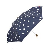 121 [折畳傘 くまのがっこう 53cm 水玉総柄/ネイビー]