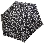 2601 ミッフィー ナインチェ柄 晴雨兼用折たたみ傘 53cm ブラック
