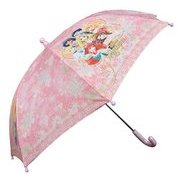 3713 ディズニー プリンセス転写プリント 手開き子供傘 45cm ピンク