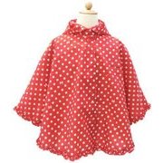 609100 ガールズ レインポンチョ レッド 100cm