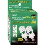 コスモボールミニ ミニクリプトン電球60W相当タイプ E17 昼白色 2個パック EFD15EN/11-E17-C3C-2P