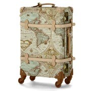 ABS芯材 地図柄 4輪トランクキャリー RENAISSANCE(ルネサンス) 旅行日数目安:1~2泊 29L 7016-47ヌメ