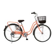 アプリコット 26型6段変速オートライト ノーパンク自転車 FP-CC266WS-HD-BAA