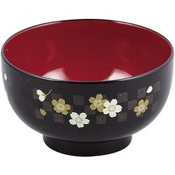 ヨドバシ.com - パール金属 PEARL 漆器彩汁椀 黒さくら K-6944
