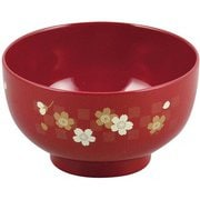 漆器彩汁椀 朱さくら K-6945