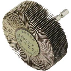 インパクト用 軸付フラップホイール 【6.35mm軸】 φ80×25×6.35 A#120 HUFN807