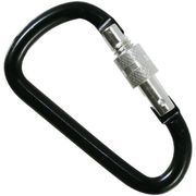 アルミカラビナ 8mm D環付 黒 85A-3