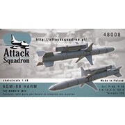 AGM-88 HARM 誘導ミサイル 2個入り [1/48 レジン製アクセサリーパーツ]