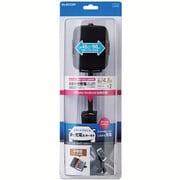 P-CARS04BK [車載アクセサリー スマホスタンド シガーソケットタイプ おまかせ充電USBポート2個付 4.8A ブラック]