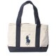 959034A [BRISTOL SCHOOL TOTE MD - IVORY/NAVY]