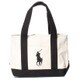 959038A [BRISTOL SCHOOL TOTE MD - IVORY/BLACK]